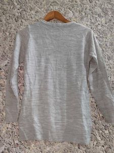 Gray Long Sleeve Top