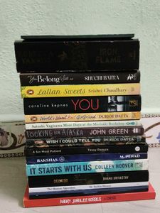 Collection of popular fiction books