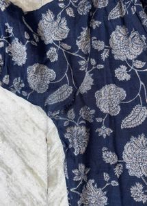 Blue Floral Print Kurta
