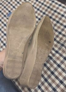 Elegant Beige Slingback Flats size40
