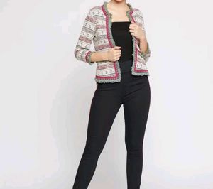 Front open multi color cardigan