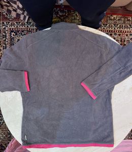 Gray Fleece Half-Zip Sweater