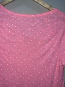 Pink Polka Dot Long Sleeve Top