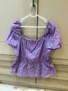 ✨ Mauve Eyelet Embroidered Top | Size XL ✨