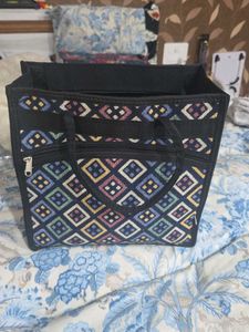 black multi tott bag