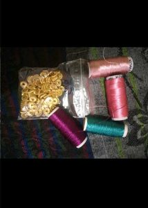 Embroidery Thread &amp; Golden Charms(100)