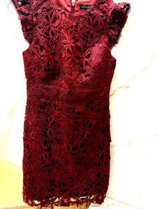 Burgundy Lace Dress