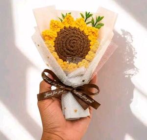 🎁❗️🌻 Handmade Crochet Sunflower Bouquet 🌻✨