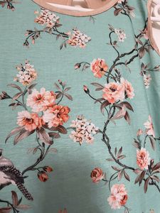 Sea Green Floral Tank Top