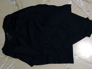 Solid Black Long Sleeve Top