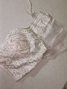 Embellished Cream Blouse