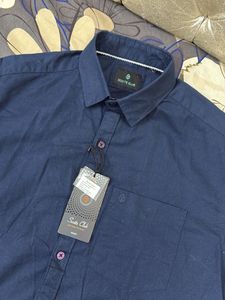 Men's Navy Blue Cotton Shirt