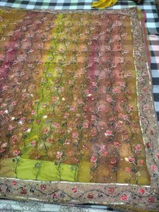 Embroidered Sari with Blouse
