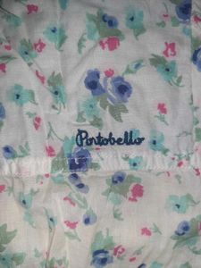 🌸 PEPE Jeans London – White &amp; Blue Floral Top