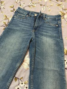 H&amp;M Stylish Wide Leg Blue Denim Jeans