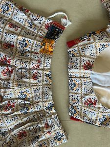 Bohemian Print Lehenga Choli Set