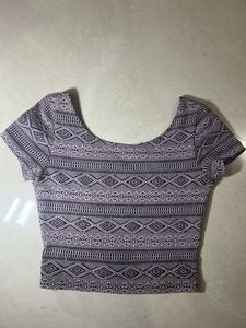 Patterned Crop Top