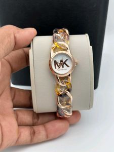 Michael Kors Watch - Silver &amp; White Chain