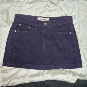 Dark Wash Denim micro Mini Skirt