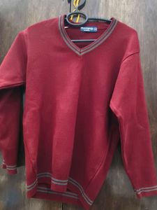Maroon V-Neck Sweater