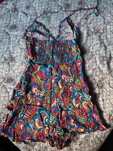 🔥Vibrant Swirl Print Halter Monokini