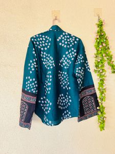 Green Ethnic Bandhani Print shirt