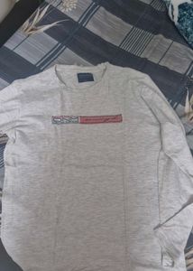 Stylish Grey Long Sleeve T-Shirt
