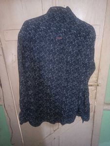 Men's Blue Printed Shirt