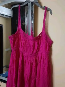 Vibrant Pink Spaghetti Strap Dress