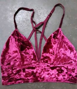 Crushed Velvet Bra