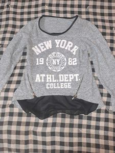 Gray "New York" College Top
