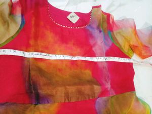 Vibrant Tie-Dye Kurta Set with Dupatta