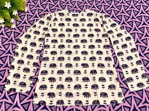 🐘 Modran Handloom Cotton Printed Short Kurti
