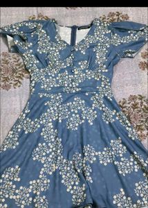 Blue Floral Mini Dress