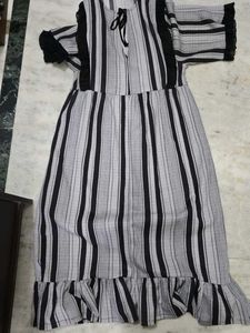 Zara Striped Midi Dress. Almost New