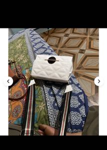 Quilted White Crossbody Bag