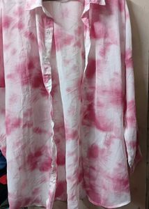 Pink Tie-Dye Oversized Shirt