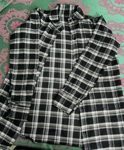 UNISEX Black & White Checkered Casual Shirt – Tren