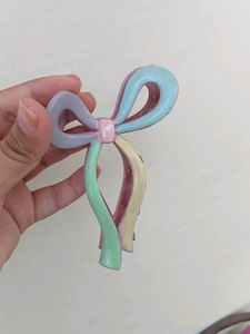 Cute Pastel Bow Hair Claw Clip