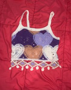 Heart Crochet Tassel Cami | crop to