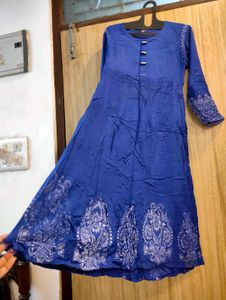 Elegant Blue Anarkali Kurta