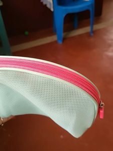 Light Blue Mesh Pouch