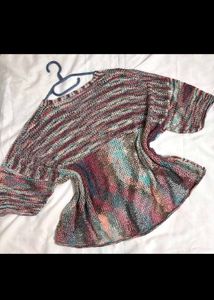 Boho Striped Off-Shoulder Knit Top