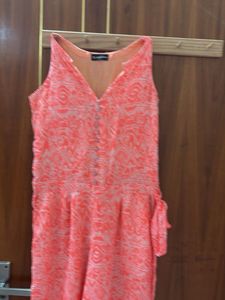 Elegant Coral Dress