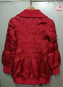 Stylish Maroon Quilted Jacket