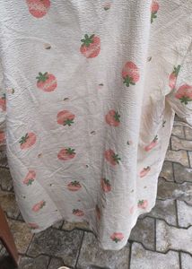 Cute Strawberry Print Pajama Top