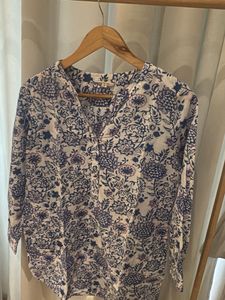 Anokhi Pure Cotton Floral Printed Kurti | Size S
