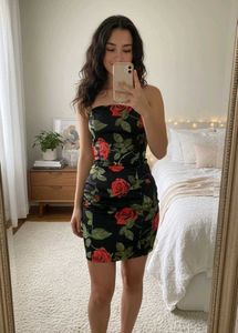 Floral Bodycon Mini Dress