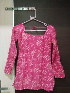 Beautiful Pink Printed Kurta