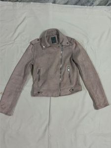 cute peach jacket suede